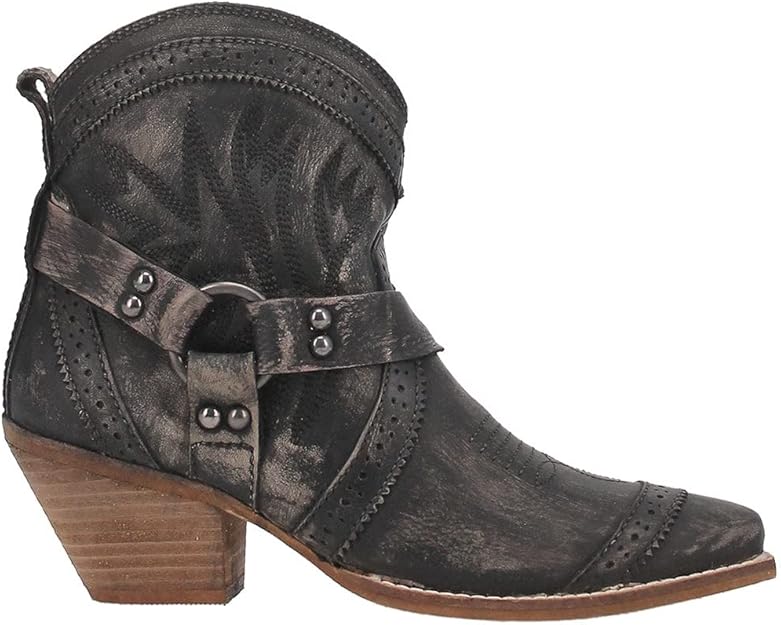 Women's Casual Snip Toe Ankle Cowboy Boots with Chunky Mid Heel  (5 colors)