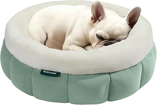 Round Pet Bed for Small Dogs and Cats, Washable Soft Faux Fur w/Non-Slip Bottom  (4 colors)