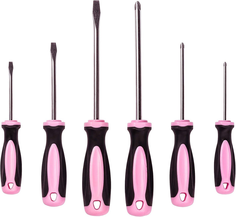 6-Piece Pink Power Screwdriver Set w/Tool Bag