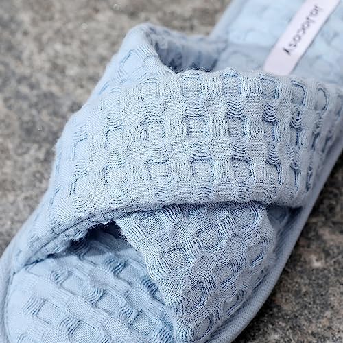 JOJOCOSY Pure Cotton Women’s Comfy Memory Foam Cross-bond Slide Slippers