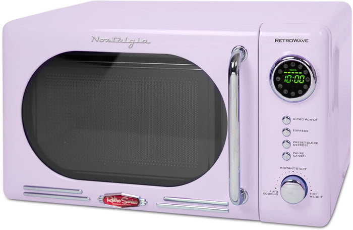 Retro Compact Countertop Microwave Oven, 700 Watts w/LED Digital Display, 0.7 or 0.9 Cu Ft  (13 colors)