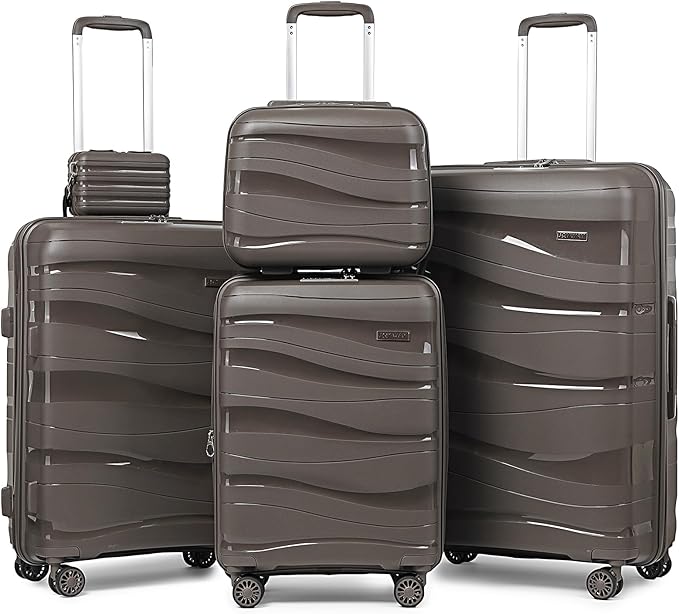 5-Pc Hard Shell Expandable Suitcase Luggage Set with Spinner Wheels and TSA Locks  (4 colors)
