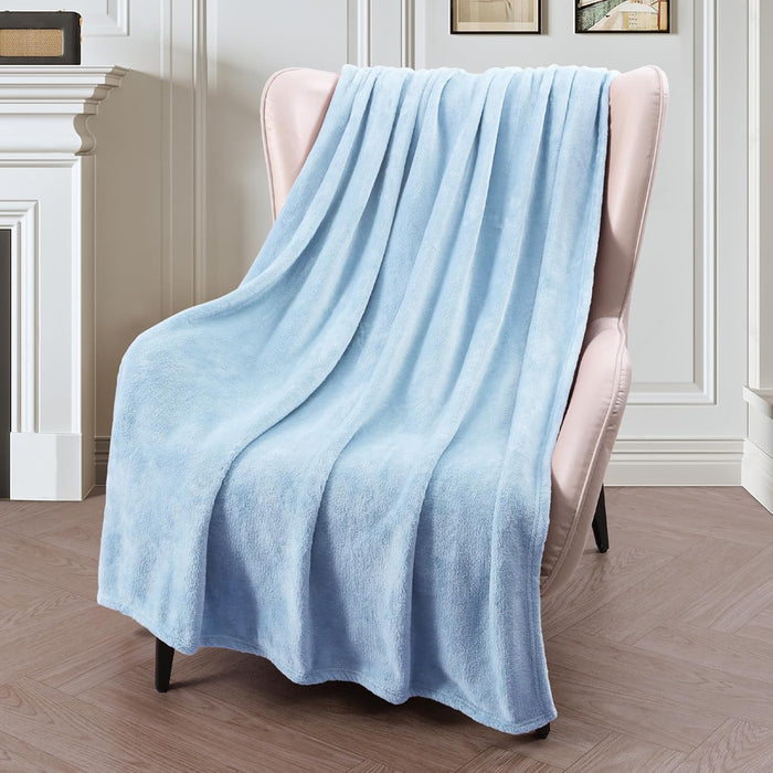 Luxury Flannel Velvet Plush Throw Blanket – 50" x 60"  (25 colors)