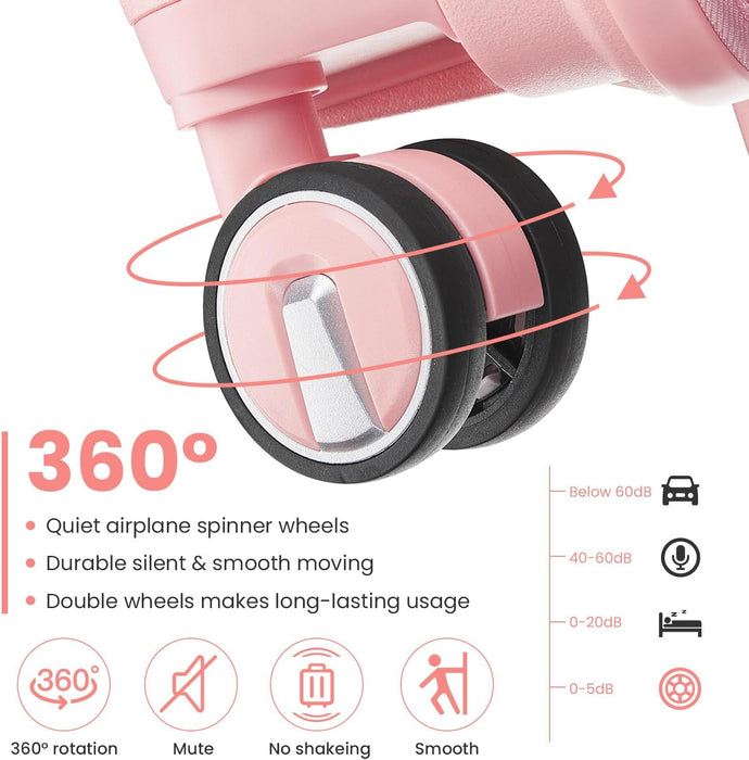 4-Piece Hard Shell Expandable Luggage Set w/360° Double Spinner Wheels and TSA Locks  (3 colors)