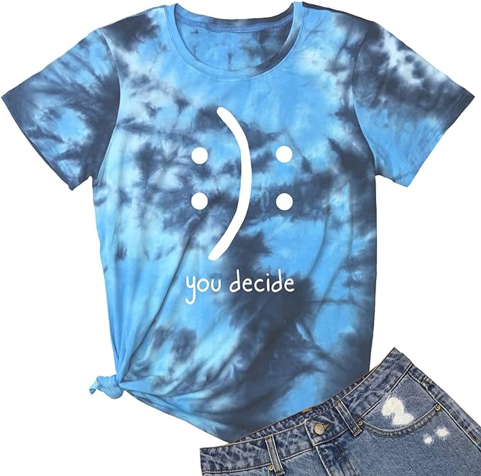 "You Decide" Casual Funny Short-Sleeved Tee-Shirt Top  (13 colors)