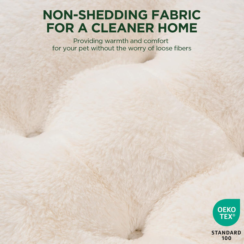 Round Pet Bed for Small Dogs and Cats, Washable Soft Faux Fur w/Non-Slip Bottom  (4 colors)