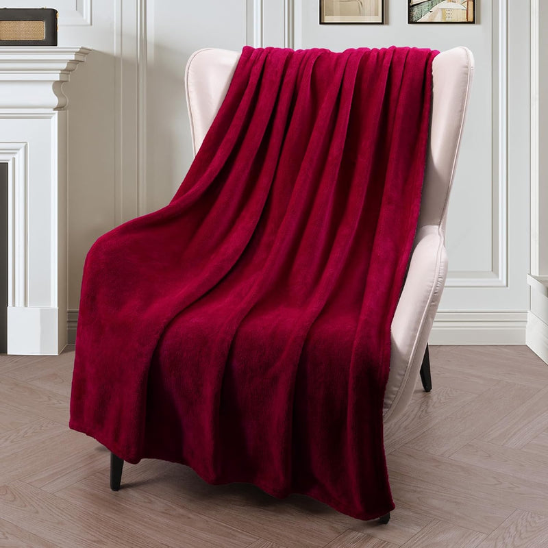 Luxury Flannel Velvet Plush Throw Blanket – 50" x 60"  (25 colors)