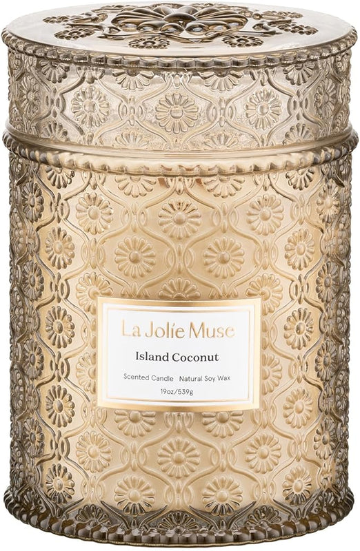 Natural Soy Scented Candle, 19.4-Ounce Luxury Jar, Long Burning, Premium Gift  (18 fragrances)