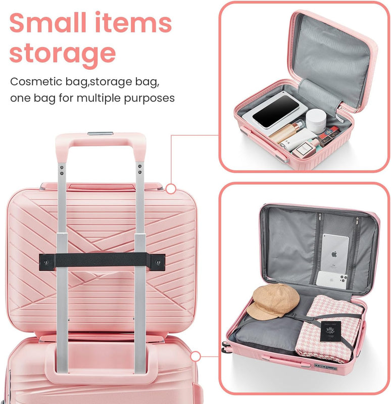 4-Piece Hard Shell Expandable Luggage Set w/360° Double Spinner Wheels and TSA Locks  (3 colors)