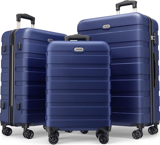 3-Pc Hard Shell Lightweight Suitcase Luggage Set with 4 Spinner Wheels and TSA Locks  (12 colors)