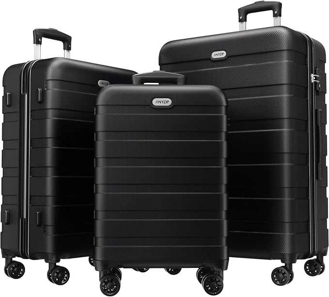 3-Pc Hard Shell Lightweight Suitcase Luggage Set with 4 Spinner Wheels and TSA Locks  (12 colors)