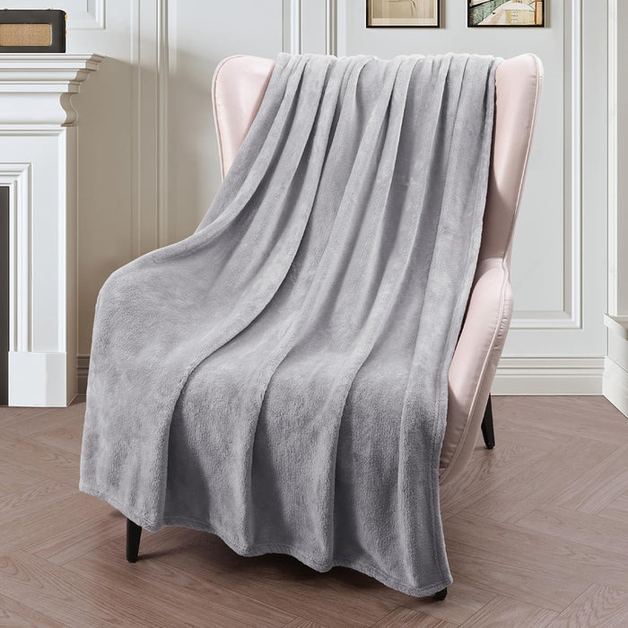 Luxury Flannel Velvet Plush Throw Blanket – 50" x 60"  (25 colors)