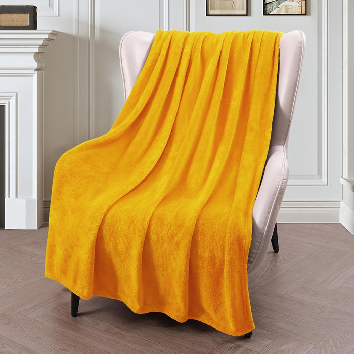 Luxury Flannel Velvet Plush Throw Blanket – 50" x 60"  (25 colors)