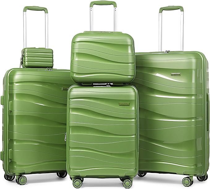 5-Pc Hard Shell Expandable Suitcase Luggage Set with Spinner Wheels and TSA Locks  (4 colors)
