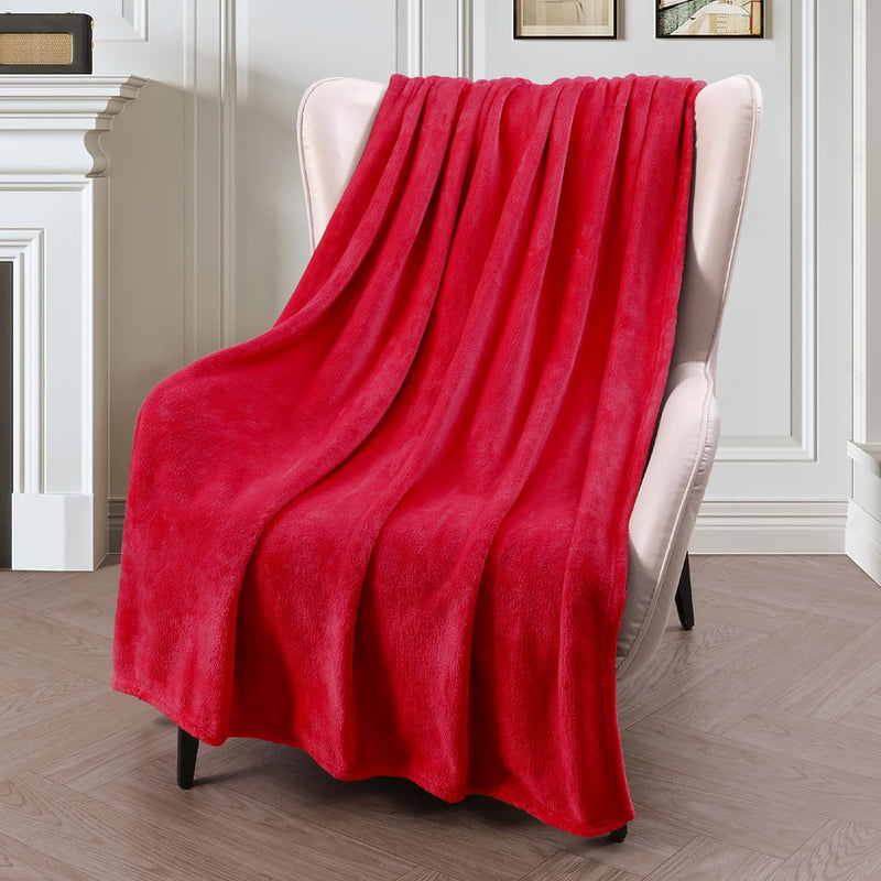 Luxury Flannel Velvet Plush Throw Blanket – 50" x 60"  (25 colors)