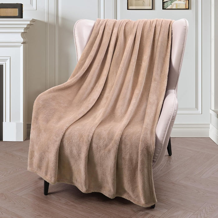 Luxury Flannel Velvet Plush Throw Blanket – 50" x 60"  (25 colors)