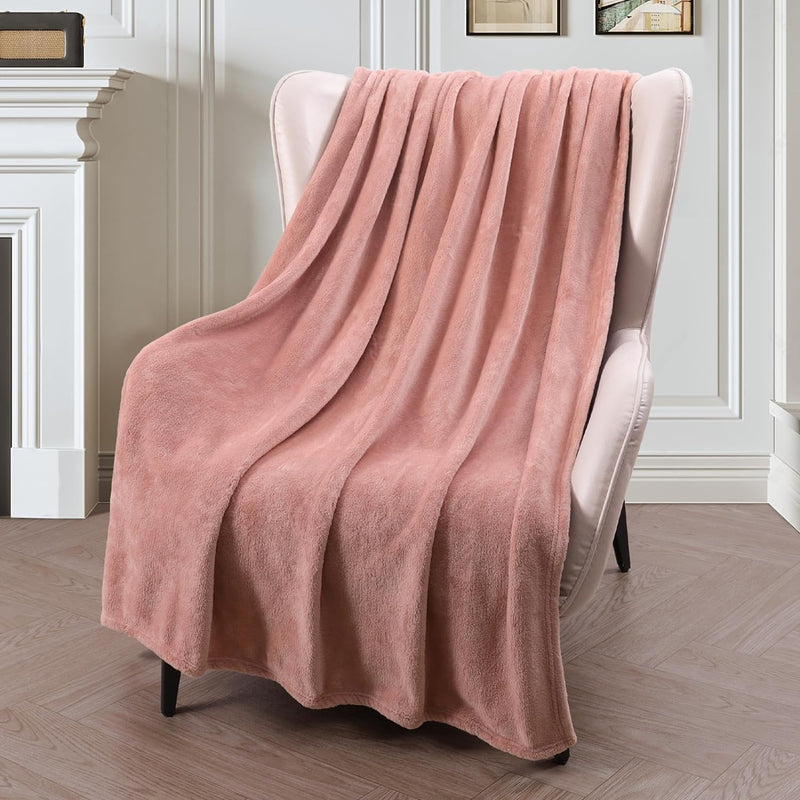 Luxury Flannel Velvet Plush Throw Blanket – 50" x 60"  (25 colors)