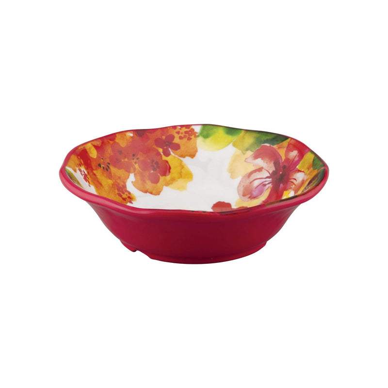 12-Pc Pink Floral Melamine Dinnerware Set, Indoor/Outdoor Dishes Set, Service for 4