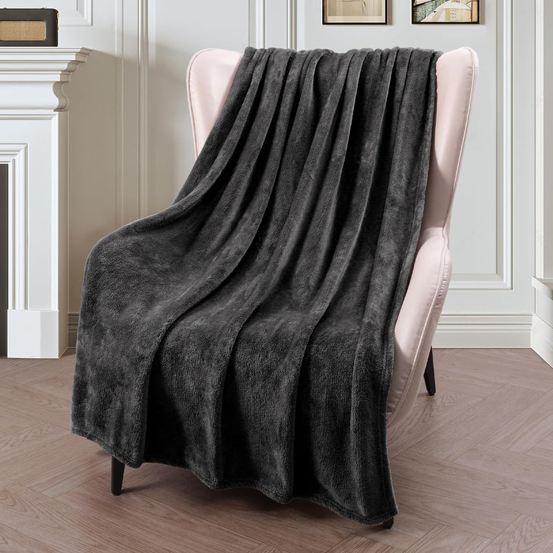 Luxury Flannel Velvet Plush Throw Blanket – 50" x 60"  (25 colors)