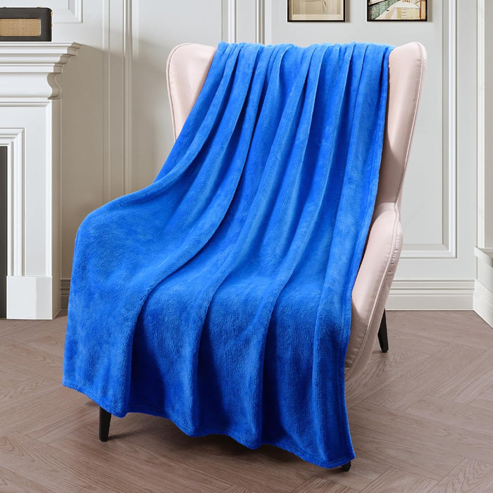 Luxury Flannel Velvet Plush Throw Blanket – 50" x 60"  (25 colors)