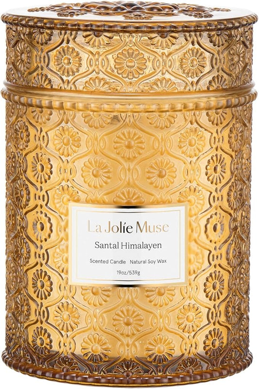 Natural Soy Scented Candle, 19.4-Ounce Luxury Jar, Long Burning, Premium Gift  (18 fragrances)