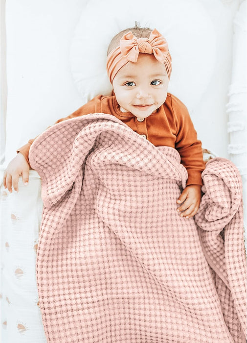 Baby Nursery Blanket, Lightweight Waffle Swaddle Throw Blanket for Babies and Toddlers  13 colors)