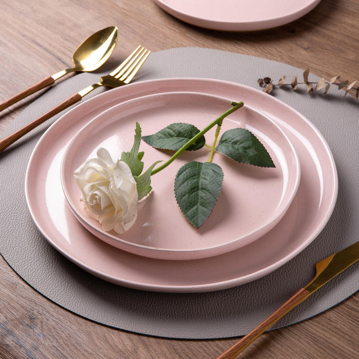 Hand Painted Ceramic Dinnerware Set for 4, 12 Pieces  (5 colors)