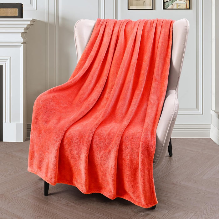 Luxury Flannel Velvet Plush Throw Blanket – 50" x 60"  (25 colors)