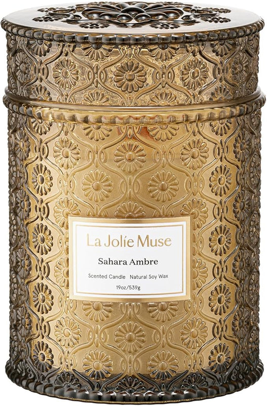 Natural Soy Scented Candle, 19.4-Ounce Luxury Jar, Long Burning, Premium Gift  (18 fragrances)