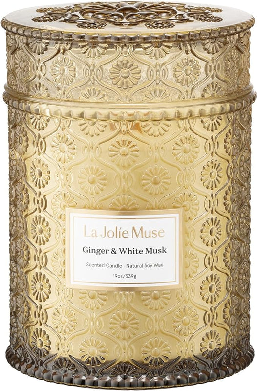 Natural Soy Scented Candle, 19.4-Ounce Luxury Jar, Long Burning, Premium Gift  (18 fragrances)