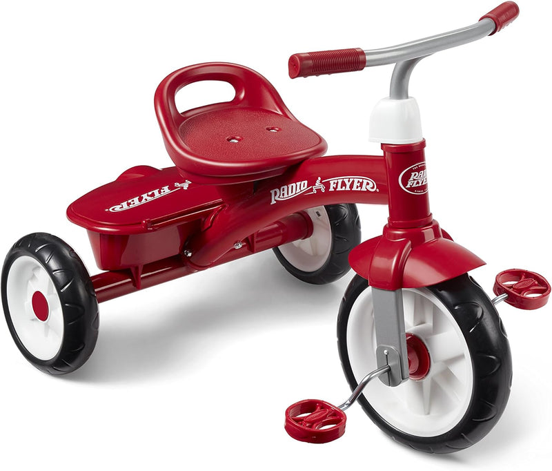 Radio Flyer Pink Rider Trike, Outdoor Tricycle for Toddlers, Pink or Red