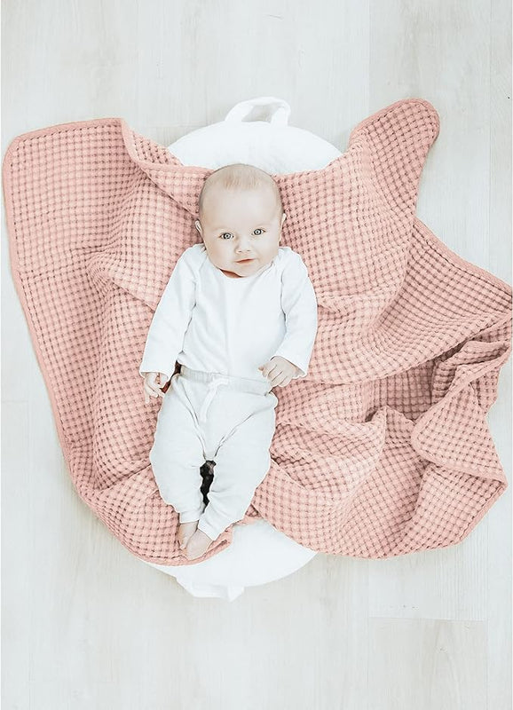 Baby Nursery Blanket, Lightweight Waffle Swaddle Throw Blanket for Babies and Toddlers  13 colors)