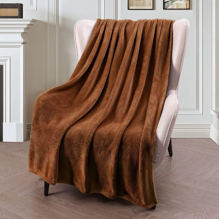 Luxury Flannel Velvet Plush Throw Blanket – 50" x 60"  (25 colors)