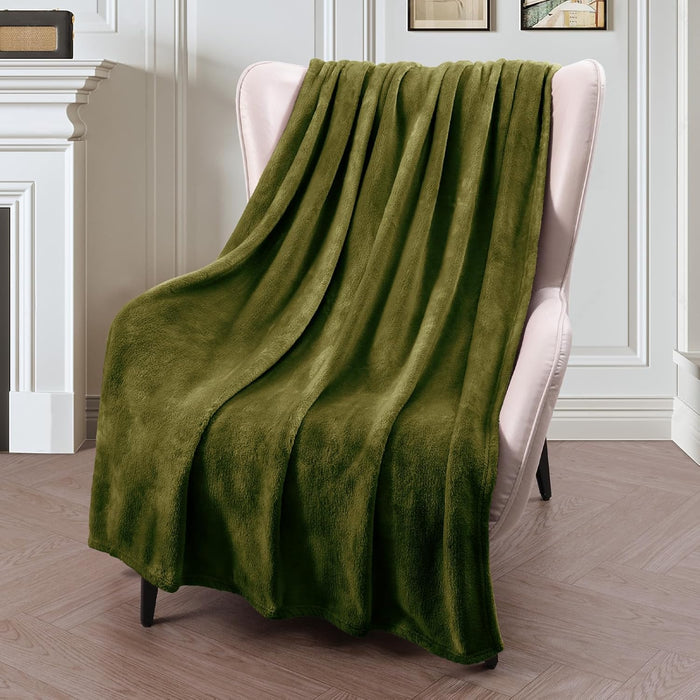 Luxury Flannel Velvet Plush Throw Blanket – 50" x 60"  (25 colors)