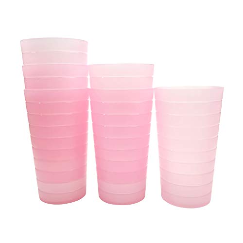 12-Piece Set of 22oz Unbreakable BPA-Free Multi-Colored Plastic Drinking Glasses  (4 colors)