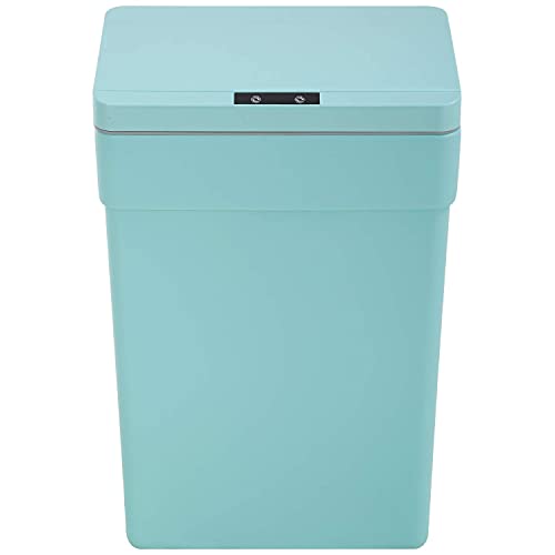 13 Gallon Trash Can Plastic Kitchen Trash Can Automatic Touch Free High-Capacity Garbage Can with Lid for Bedroom Bathroom Home Office 50 Liter Blue