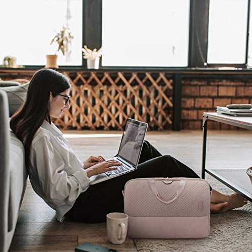 15.6 Inch Laptop Case Computer Bag Briefcase for Ladies (3 colors) - Pink and Caboodle