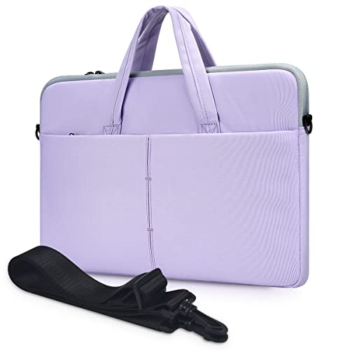 15.6 Inch Laptop Sleeve Case, Protective Laptop Shoulder Bag Cover Computer Carrying Case for HP Envy x360/Pavilion 15.6, Dell Inspiron, Lenovo IdeaPad/Legion 5, Asus VivoBook for Women, Purple - Pink and Caboodle
