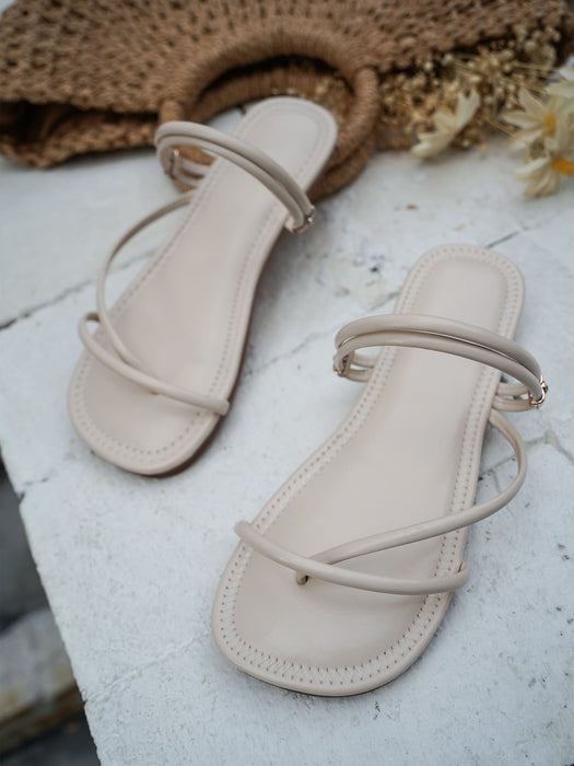 Women Minimalist Thong Sandals, Slingback Fashion Flat Sandals