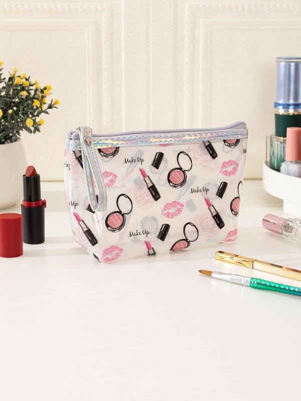 Transparent Lipstick Storage Bag, Waterproof Lip Print Cosmetic Pouch