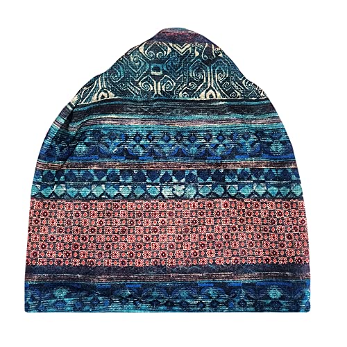 2-Pack Unisex Slouchy Knit Beanie Chemo Hat or Winter Cap - Island Prints - Pink and Caboodle