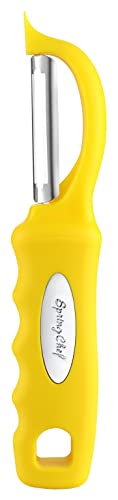Spring Chef Premium Swivel Vegetable Peeler, Soft Grip Handle and Ultra Sharp Stainless Steel Blades - Perfect Kitchen Peeler For Veggie, Fruit, Potato, Carrot, Apple - Yellow