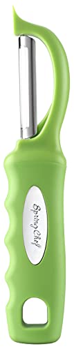 Spring Chef Premium Swivel Vegetable Peeler, Soft Grip Handle and Ultra Sharp Stainless Steel Blades - Perfect Kitchen Peeler For Veggie, Fruit, Potato, Carrot, Apple - Green