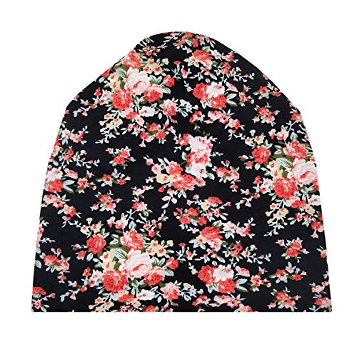 3-Pack Women's Slouchy Knit Beanie Chemo Hat or Winter Cap - Pink Florals - Pink and Caboodle