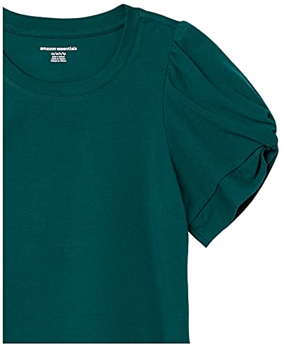 Amazon Essentials Women's Classic Fit Twist Sleeve Crew Neck T-Shirt, Botanical Green, Medium