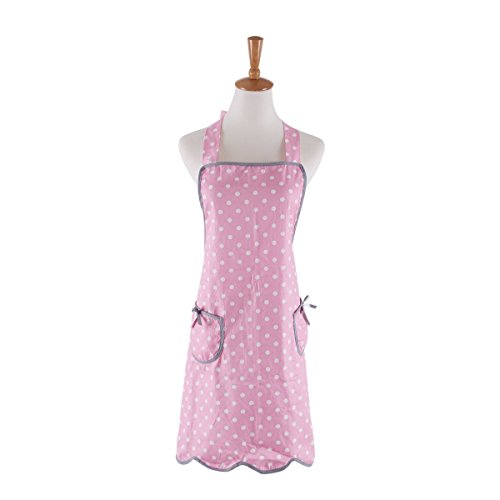G2PLUS Cotton Aprons for Women with 2 Pockets, Polka Dot Apron, Great for Home Cooking, Baking, Gardening (Adult Women)