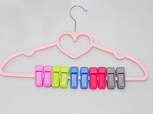 KISEER Plastic Baby Hanger Clips, 40 Pcs Slim-line Finger Clips Set Clothes Hanger Velvet Hanger (Grey)