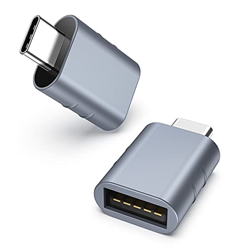 USB C Male to USB3 Female Adapter [2 Pack], Compatible w/All Type C Devices  (5 colors)