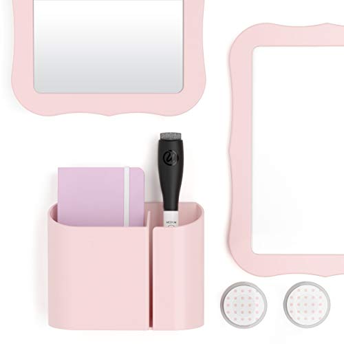 6-Piece School Locker Accessories Kit, Back to School Essentials Whiteboard & Mirror  (2 colors)