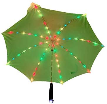 LED Lights Sun, Wind or Rain Umbrella for Adults and Kids  (5 colors)